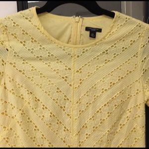 Ann Taylor 0P Yellow Eyelet Dress